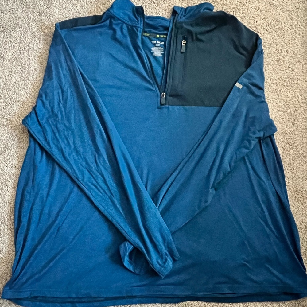 tek gear Blue and Black Athletic Half-Zip Pullover